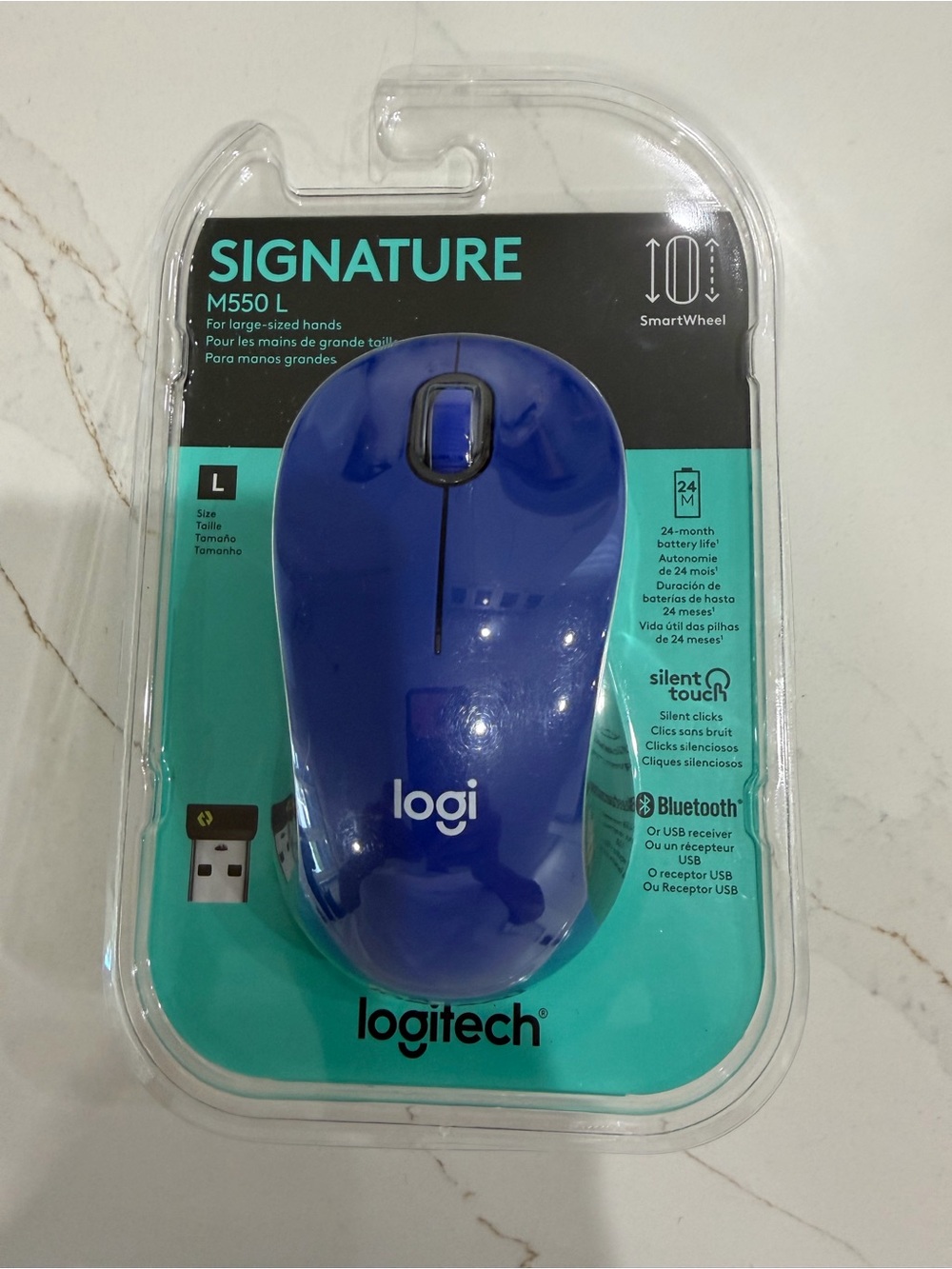 Logitech Signature M550L Wireless Mouse - Deep Blue